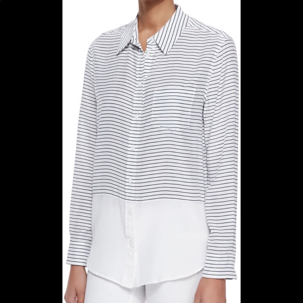 Equipment Femme Striped Button Down Blouse